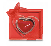 SWEET heart shaped candle